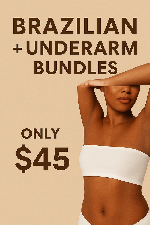 Brazilian + Underarm Bundle – $45