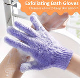 2 Pack Exfoliating Gloves | Full Body Scrub Mitts for Smooth, Glowing Skin