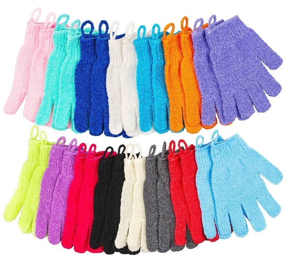 2 Pack Exfoliating Gloves | Full Body Scrub Mitts for Smooth, Glowing Skin