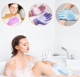 2 Pack Exfoliating Gloves | Full Body Scrub Mitts for Smooth, Glowing Skin